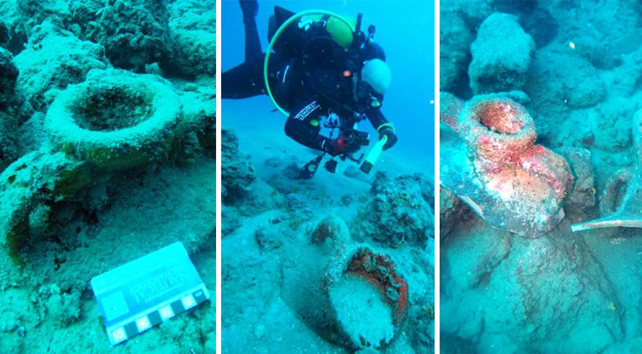 اكتشاف كنز تاريخي في صور...العثور على بقايا 11 سفينة غارقة من الحقبة اليونانية على عمق 35 متراً تحت سطح الماء...كانت تشارك في حملة الاسكندر المقدوني