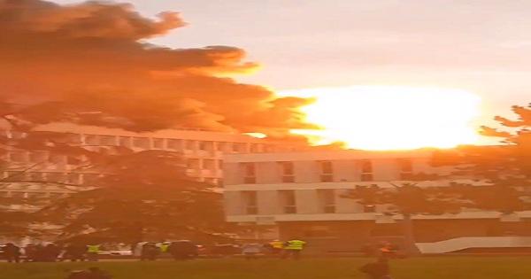 بالفيديو/ انفجار ضخم في مدينة طلابية تابعة لجامعة ليون شرق فرنسا صباح اليوم