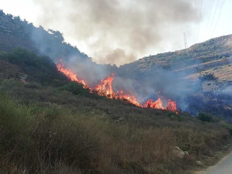 بالصور/ تنبيه...مؤشر الحرائق مرتفع اليوم في لبنان بسبب موجة الحر الشديد