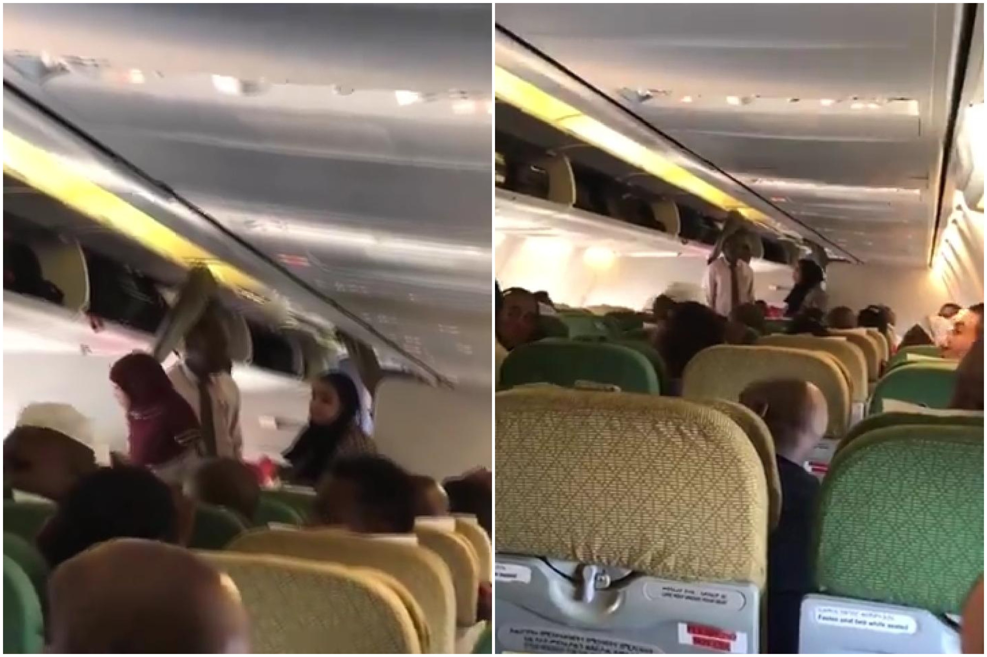 بالفيديو/ وفاة أحد المسافرين على متن الطائرة الإثيوبية في مطار أديس أبابا بسبب تسرب غاز داخل الطائرة وإخلاء جميع الركاب