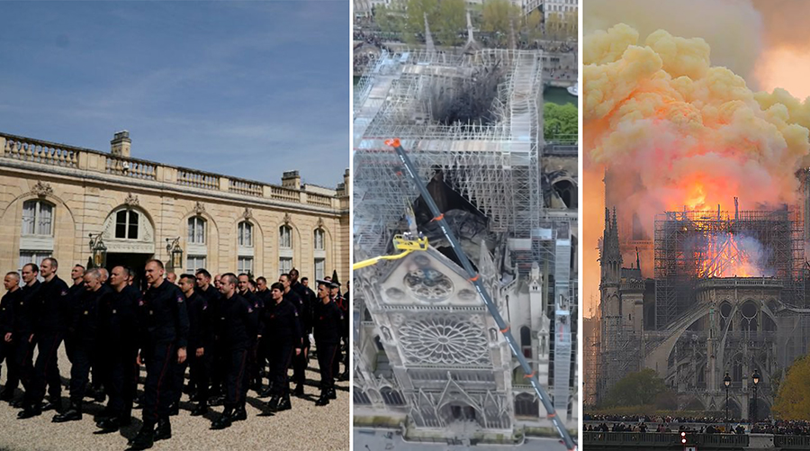 &quot;ماس كهربائي&quot; قد يكون وراء حريق نوتردام...وفرنسا تكرّم الأبطال الذين أنقذوا الكاتدرائية