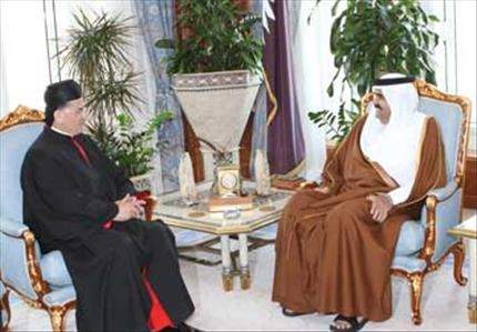 الراعي يلتقي أمير قطر: حمد يأمل بآلية لمهمة أنان  