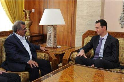 الأسد يستقبل أسامة سعد: 