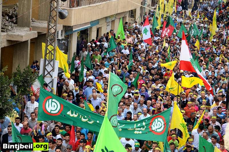 تقرير مصور (1) عن المسيرة الكبيرة &quot; لبيك يا رسول الله &quot; التي اقيمت مساء اليوم في مدينة بنت جبيل