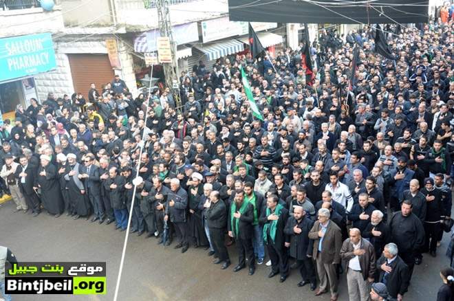 بالصور .. مسيرة حاشدة في التاسع من محرم جابت شوارع مدينة النبطية