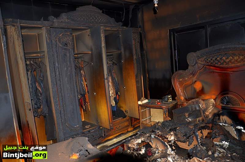 حريق وكسر وخلع في منزل رئيس مجلس ادارة مستشفى بنت جبيل الدكتور توفيق فرج 