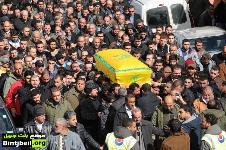 حزب الله و اهالي بلدة عربصاليم شيعوا الشهيد المجاهد حسين محمد منذر - مصور