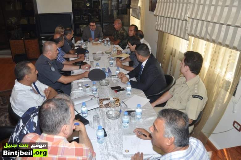  اجتماع لمجلس الامن الفرعي في النبطية بحضور قائد منطقة الجنوب العسكرية العميد غسان سالم