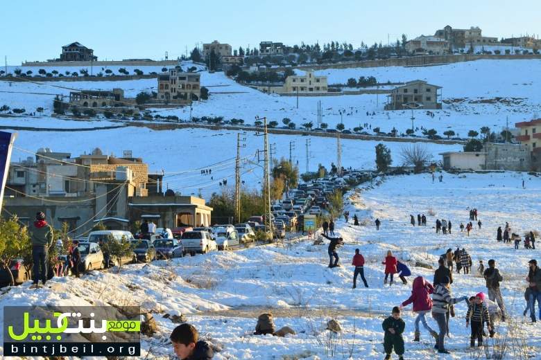 بالصور / «مهرجان ثلجي» غير مسبوق في بنت جبيل ومارون الراس 