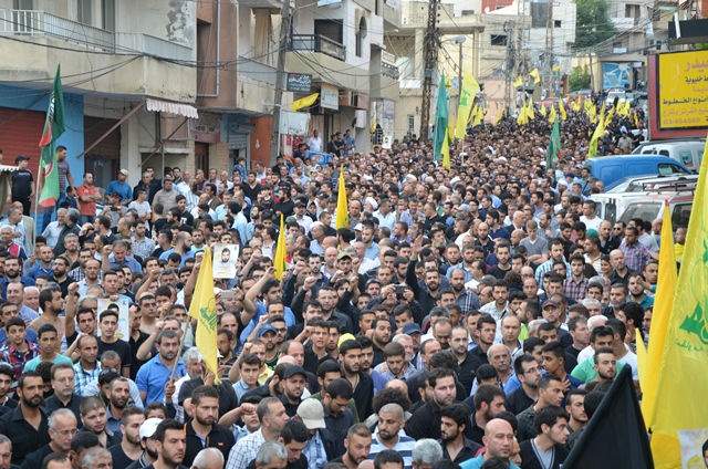 تشيع مهيب لفارس تحرير جرود عرسال الشهيد المجاهد الدكتور محمد حسين جوني (منتصر) في العباسية‏