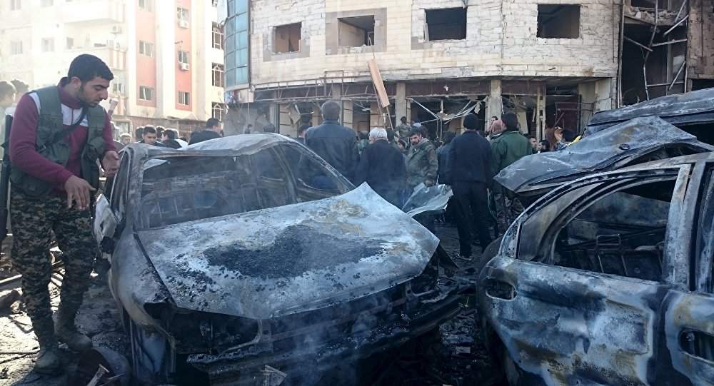 قتلى وجرحى بتفجير سيارة مفخخة قرب نادي ضباط الشرطة في دمشق 