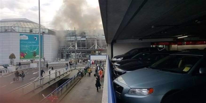 مقتل 11 شخصاً و اصابة 20 آخرين جراء التفجيرات بمطار بروكسل في بلجيكا 