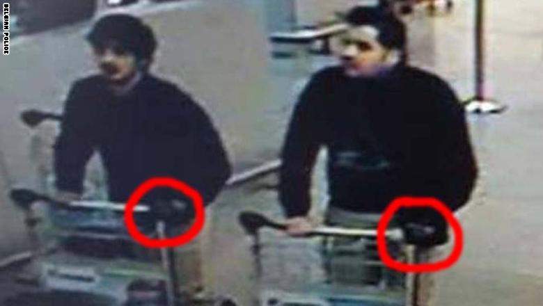 سر اليد اليسرى لكلا المشتبه بهما بتفجيرات المطار في بروكسل