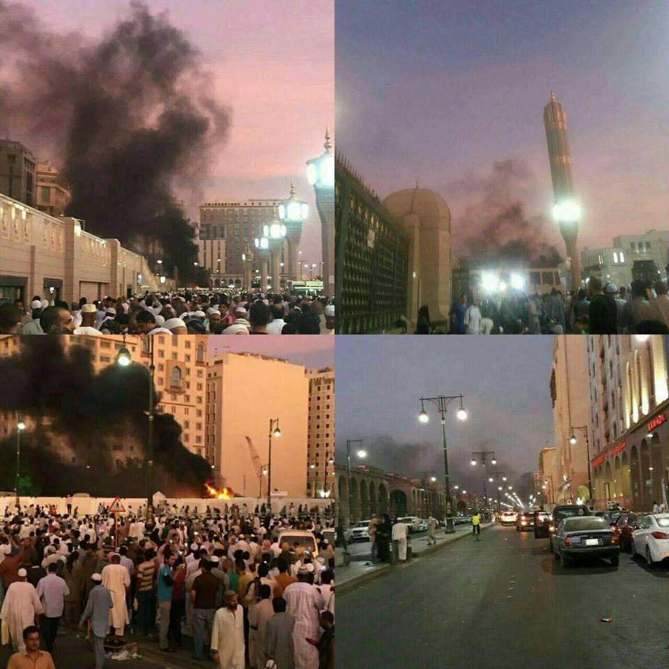 صور أولية للتفجير الانتحاري في مقر أمني قرب الحرم النبوي الشريف في المدينة المنورة 