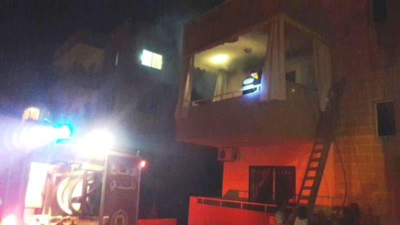 إندلاع حريق داخل شقة في مستيتا جبيل واسعاف امراة اصيبت بالاختناق