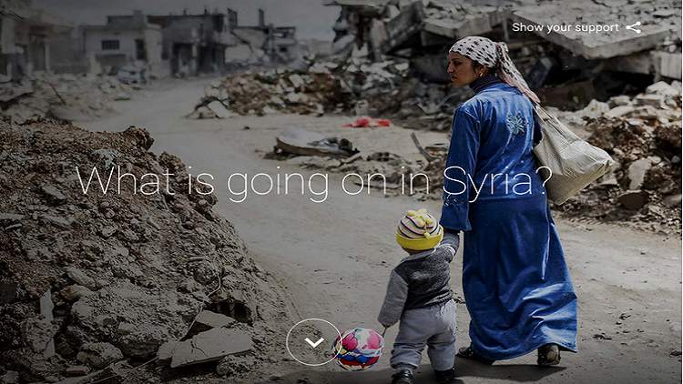 &quot;البحث عن سوريا&quot;...غوغل تطلق موقعا لشرح أزمة اللاجئين