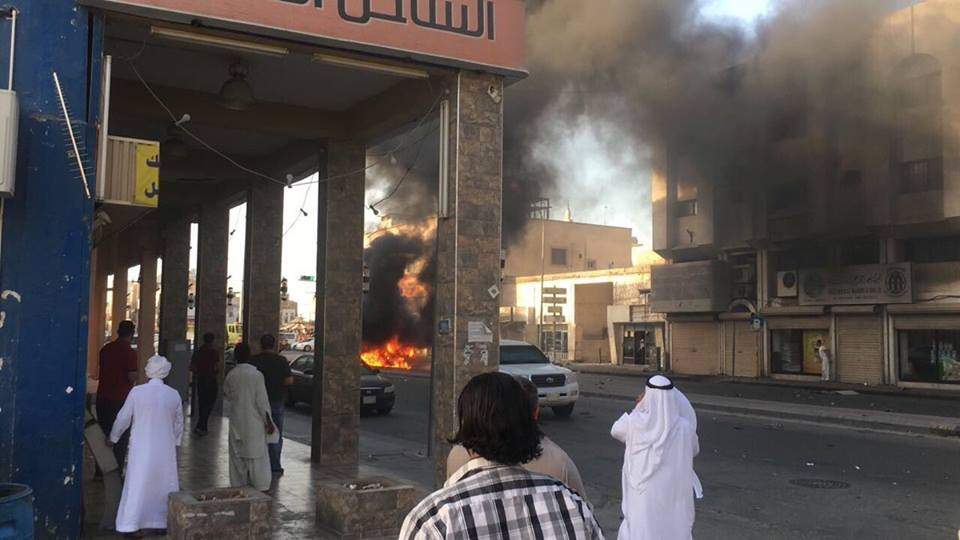 انفجار سيارة مفخخة في أحد شوارع القطيف بالسعودية