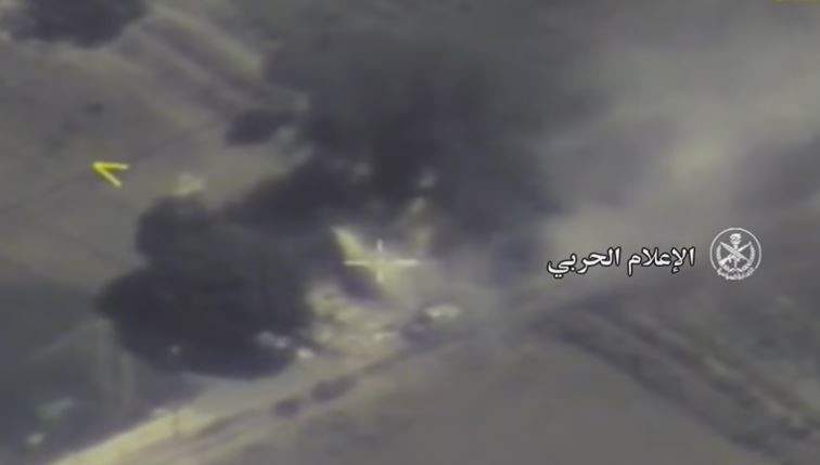 بالفيديو.. الطيران الروسي يدمّر مقراً لداعش بريف حمص