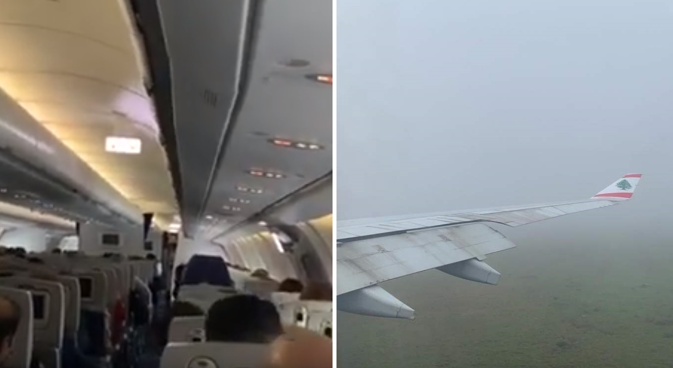 بالفيديو/ الكابتن غازي عرقجي يتحدى سوء الطقس ويهبط بطائرة &quot;الميدل ايست&quot; المتجهة من بيروت إلى باريس بطريقة بطولية
