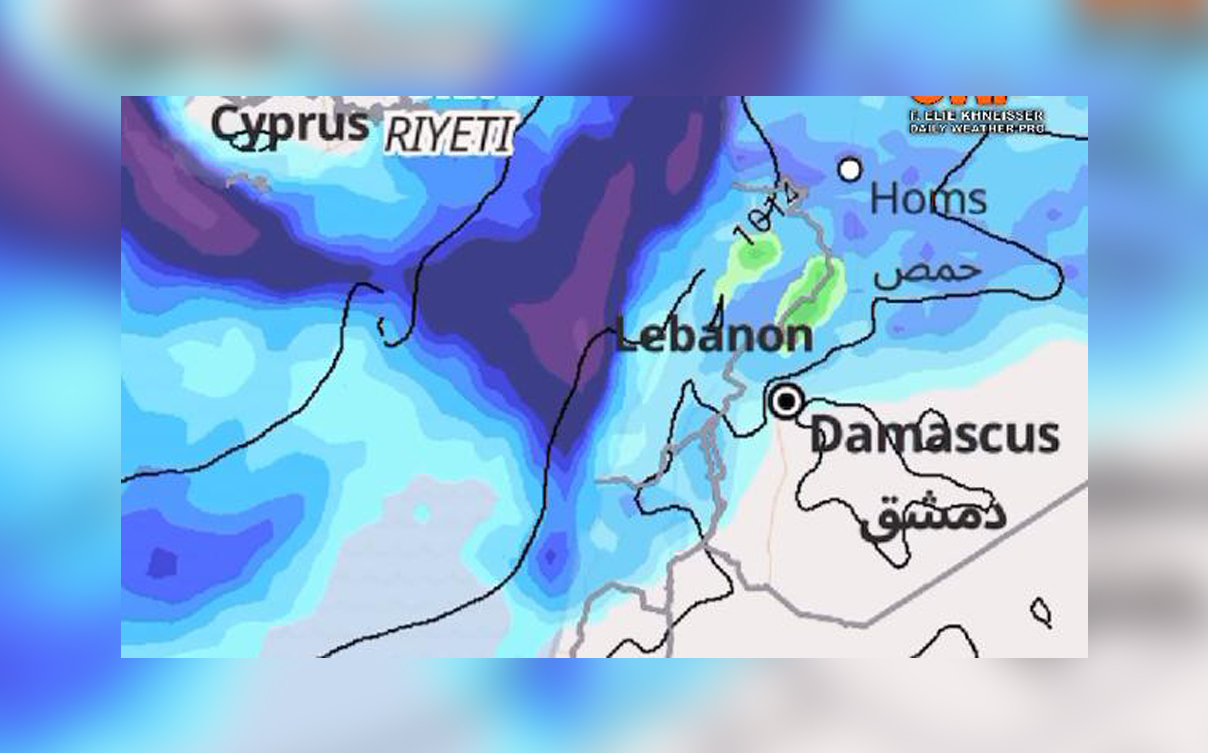 امطارٌ طوفانية تهدد السواحل السورية واللبنانية بالغرق خلال الساعات المقبلة 