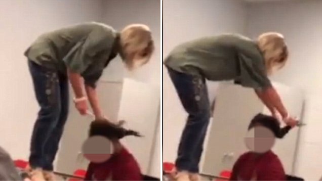 بالفيديو/ أهانت إحدى الطلاب محاولة إيقاظه...وضعت قدمها على كتفه...سلوك غريب لمعلمة في ولاية كارولاينا الجنوبية