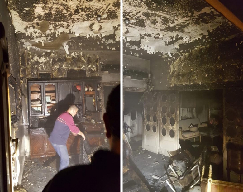 بالصور/ اندلاع حريق في مبنى في النبطية وإنقاذ 11 شخصاً بعد إصابتهم بحالات اختناق