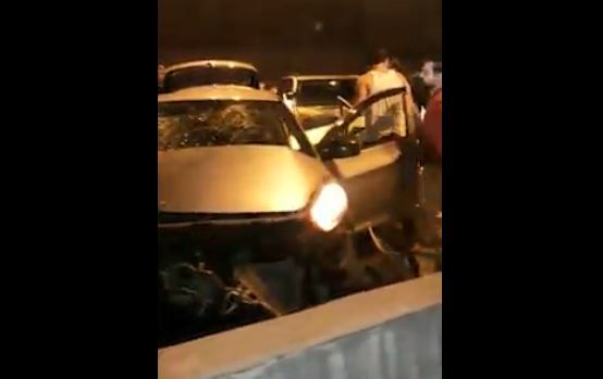 بالفيديو/  حادث سير مروع في نفق المطار.. وسقوط عدد من الجرحى