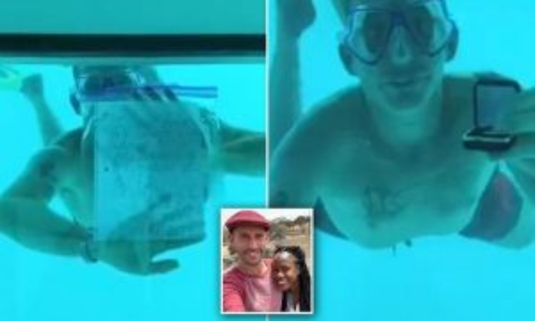 بالفيديو/ أراد طلب يد حبيبته للزواج بطريقة مميزة فتوفي غرقا تحت الماء