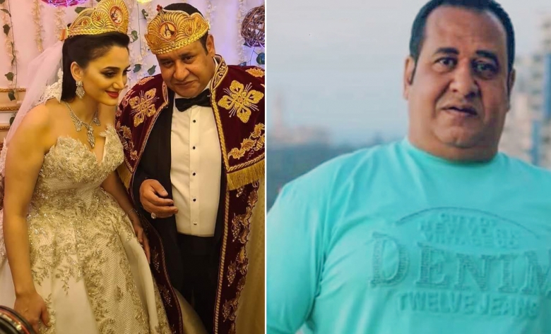 فيديو - &quot;نخنوخ&quot; أسطورة العالم السفلي في مصر يرصع عروسه اللبنانية الحسناء بالألماس