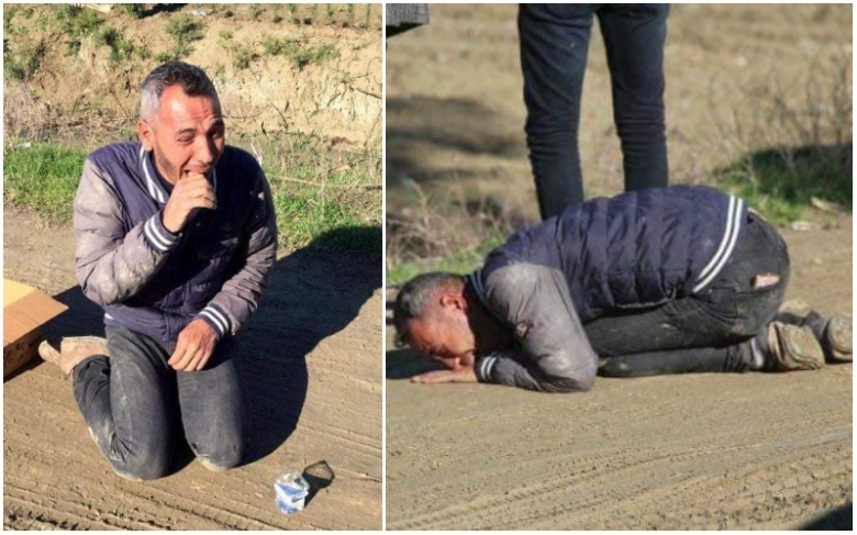 صور مؤثرة لأب ولاجئ سوري فقد ابنه في حادث في تركيا فذهب إلى سوريا مع عائلته لدفنه وعند عودته انفجر لغم ارضي قتلت فيه ابنته الأخرى!