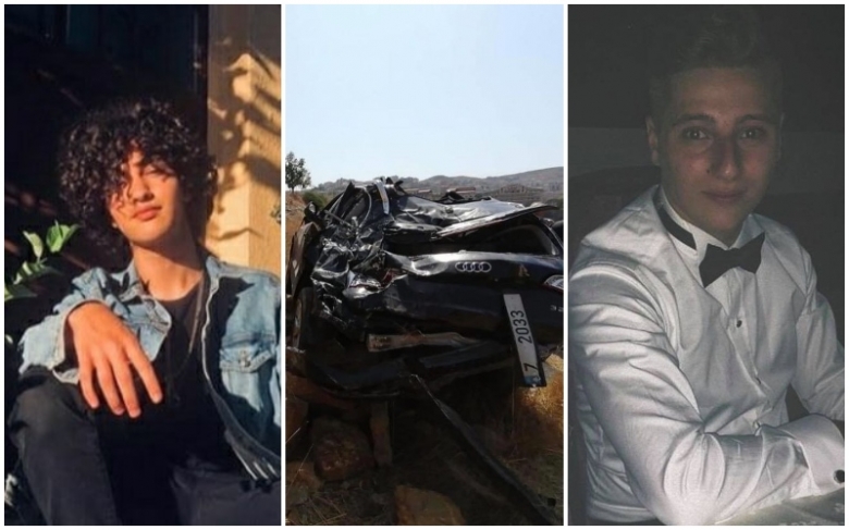 الشابان جميل قواص وعبد العزيز ادلبي ضحايا حادث سير مروع وقع امس في بحمدون