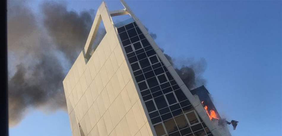 اندلاع حريق في فندق في الأشرفية مقابل مبنى اذاعة &quot;صوت لبنان&quot; والسيطرة على النيران