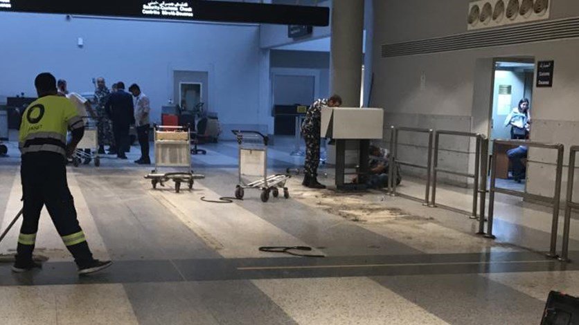 بالصورة/ إزالة أجهزة السكانر في قاعة المغادرة في مطار بيروت لاعتماد نظام تفتيش جديد معمول به عالمياً !
