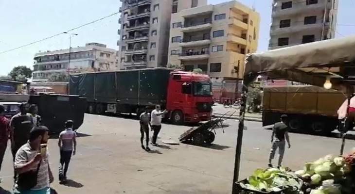 الهدوء عاد إلى باب التبانة والشاحنات تابعت طريقها وسط انتشار للجيش في المنطقة