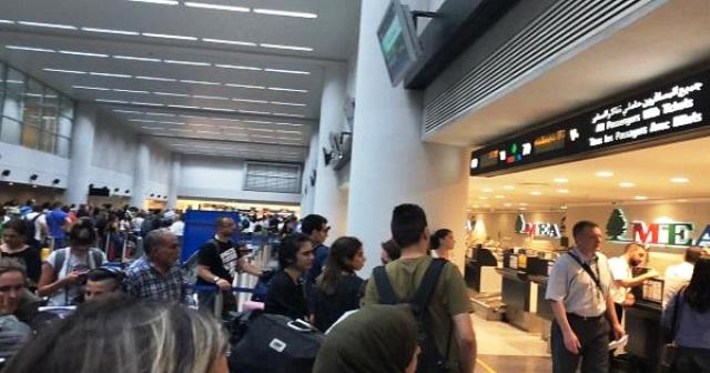 عطل طارئ في مطار بيروت الدولي أدى إلى زحمة مخيفة في قاعات المغادرة وإدارة المطار تعتذر