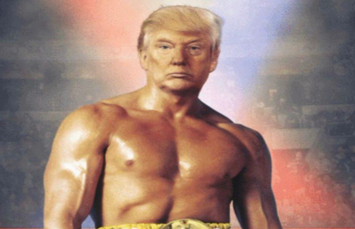 بالصورة/ الرئيس الأميركي دونالد ترامب ينشر صورته &quot;مفتول العضلات&quot; ويثير ضجة واسعة