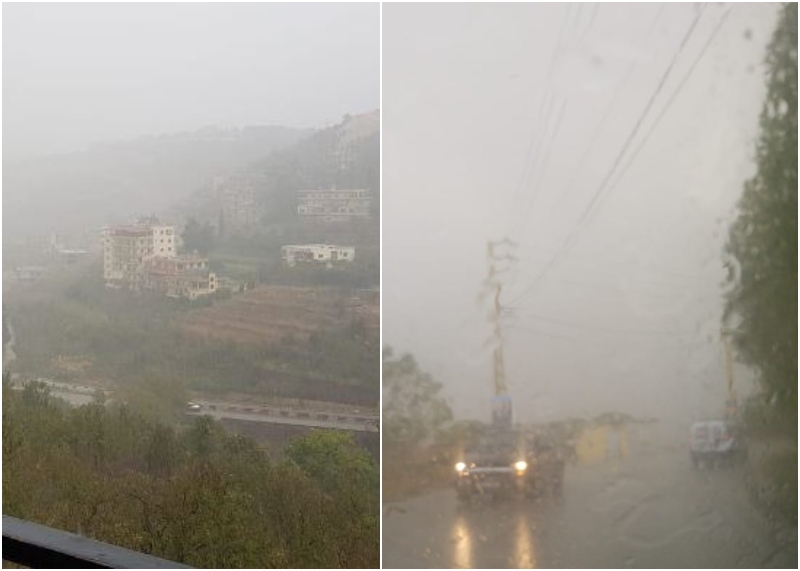 بالفيديو/ أمطار غزيرة في الضنية مصحوبة ببرق ورعد...وسيول على الطرقات!