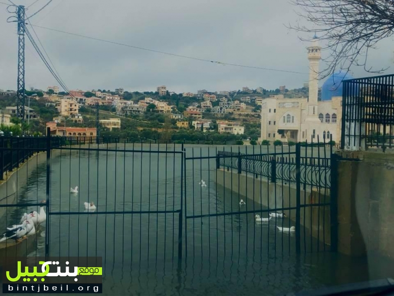 بالصور/ لأول مرة منذ سنوات...&quot;المياه لامست البوابة&quot;...بركة بنت جبيل تفيض في بداية الموسم