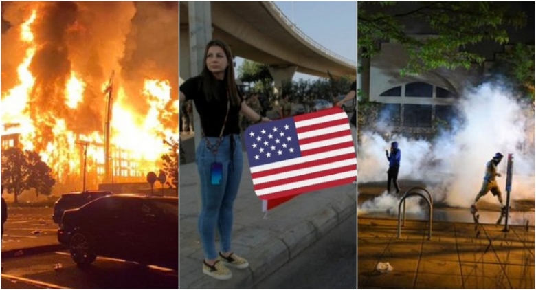 بالصور/ بعد الإحتجاجات في مينيسوتا الأميركية... #أميركا_تنتفض الهاشتاغ الأول في لبنان عبر تويتر: &quot;قطع طريق مينيابوليس بالاطارات المشتعلة&quot; و&quot;كلن يعني كلن ترامب واحد منن&quot;
