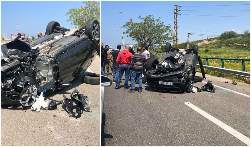 بالصور/ جريح بحالة خطرة في حادث سير مروع على جسر الزهراني!