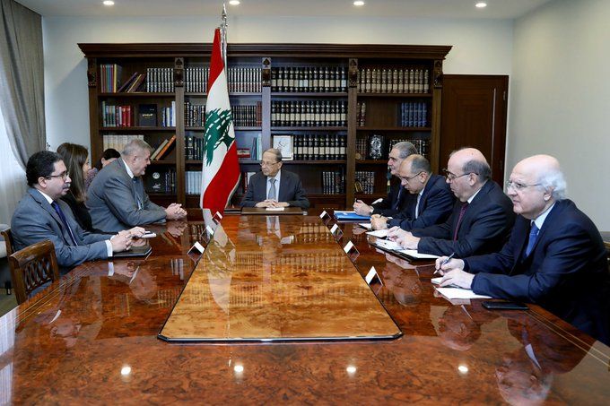 الرئيس عون استقبل المنسق الخاص للامم المتحدة في لبنان السيد يان كوبيتش، وعرض معه التحضيرات للمؤتمر الذي سيعقد في باريس لمجموعة الدعم الدولية من اجل لبنان