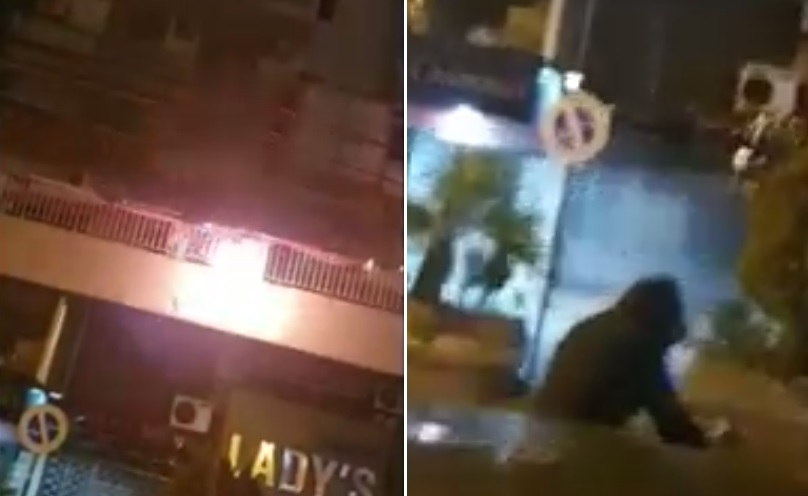 بالفيديو/ مجهولون ألقوا قنبلة مولوتوف على مكتب التيار الوطني الحرّ في جونية