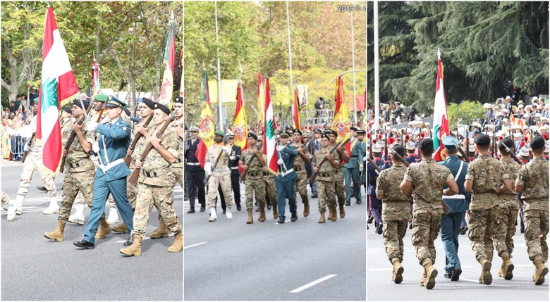 بالصور/ وحدة من مغاوير الجيش اللبناني شاركت بالعرض الذي أقيم في العاصمة مدريد لمناسبة العيد الوطني الإسباني